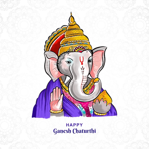 Traditional happy ganesh chaturthi festival celebration background