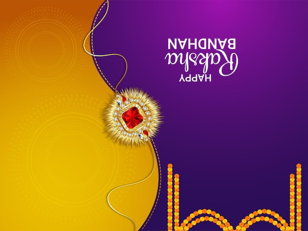 Traditional indian festival happy raksha bandhan design