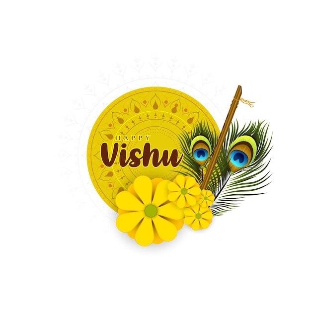 Traditional Indian Festival Happy Vishu Celebrated in Kerala India.