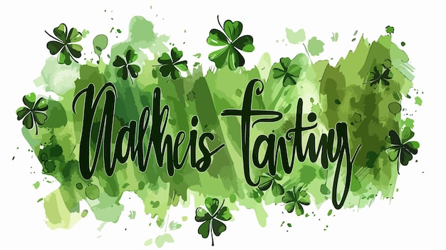 Vector traditional irish blessing for health and wealth celebration on st patricks day