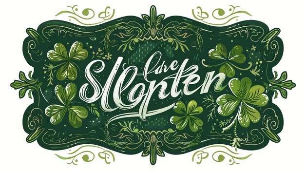 Vector traditional irish wish for health and wealth on st patricks day celebration