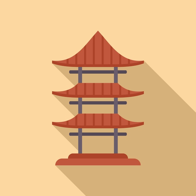 Vector traditional japanese pagoda building representing asian culture