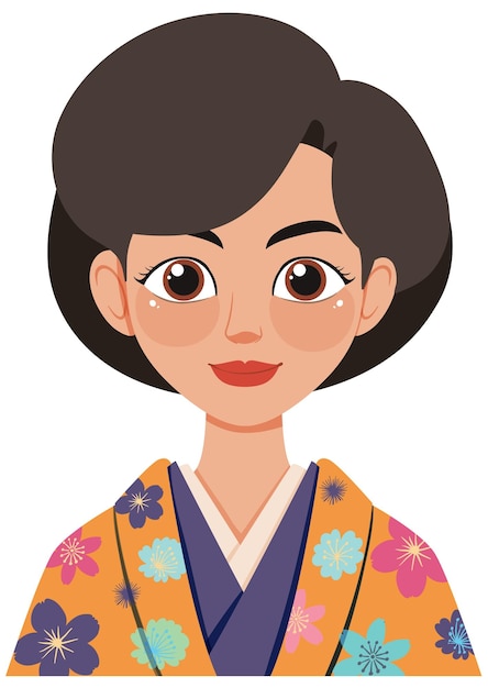 Vector traditional japanese woman avatar