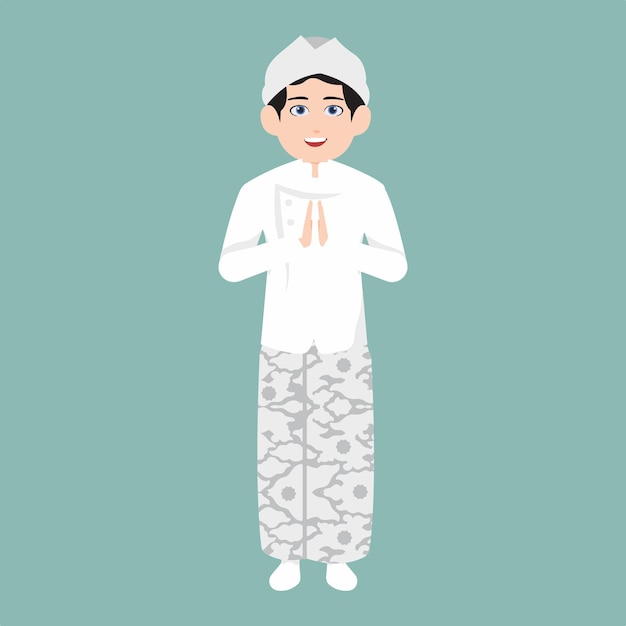 Vector traditional javanese islamic groom