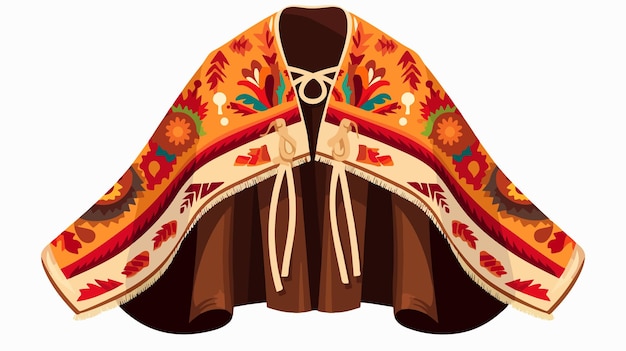 Vector traditional mexican poncho clothing vibrant colorful poncho from mexico