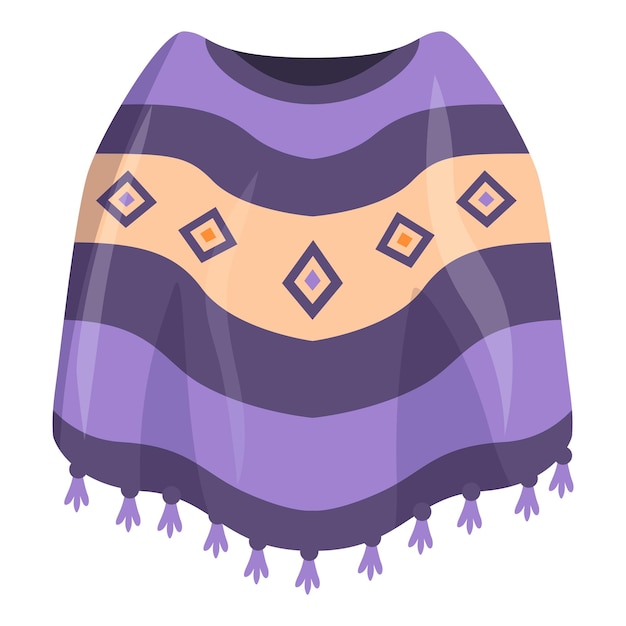 Vector traditional mexican poncho with colorful pattern for tourists