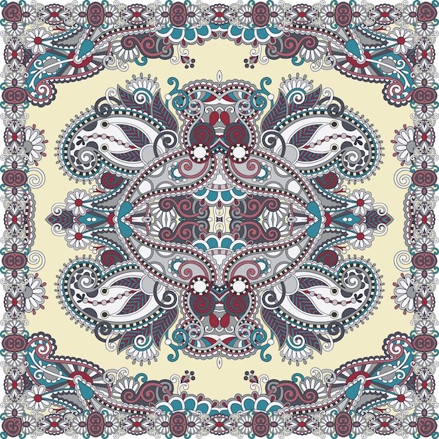 Traditional ornamental floral paisley bandanna You can use this pattern in the design of carpet