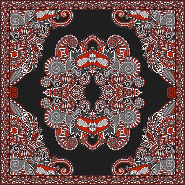 Traditional ornamental floral paisley bandanna You can use this pattern in the design