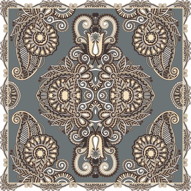 Traditional ornamental floral paisley bandanna You can use this pattern in the design