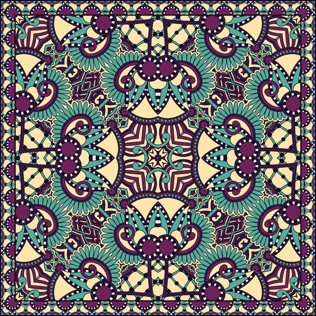 Traditional ornamental floral paisley bandanna You can use this pattern in the design