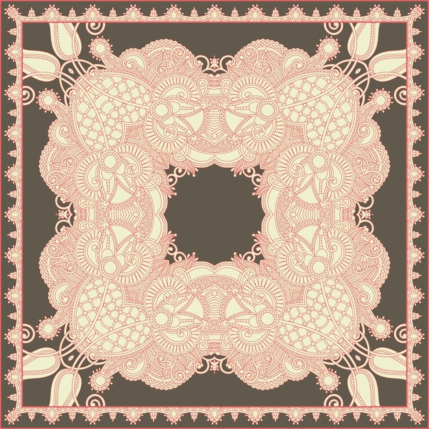 Traditional ornamental floral paisley bandanna