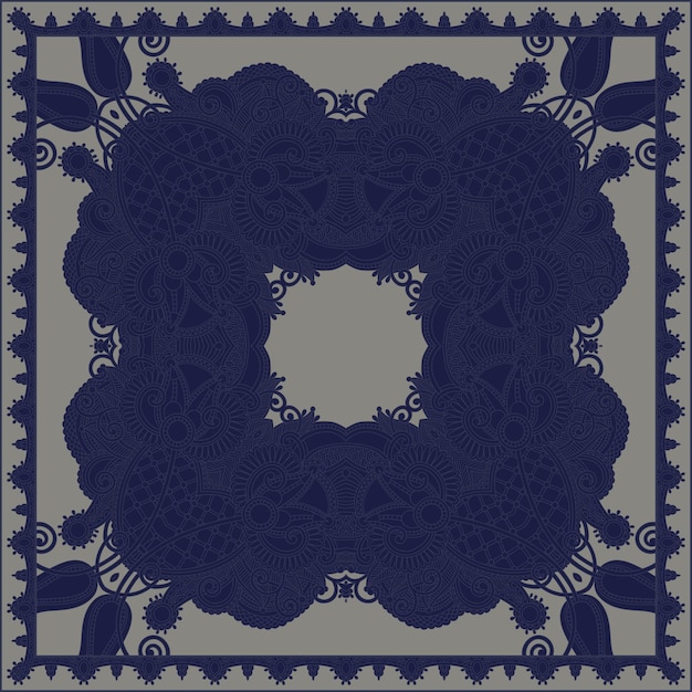 Traditional ornamental floral paisley bandanna