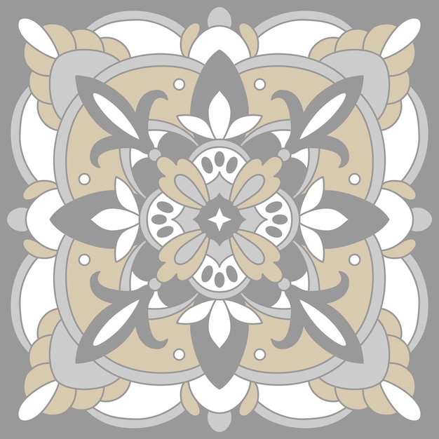 Traditional ornate portuguese tiles azulejos. Vintage pattern for textile design.