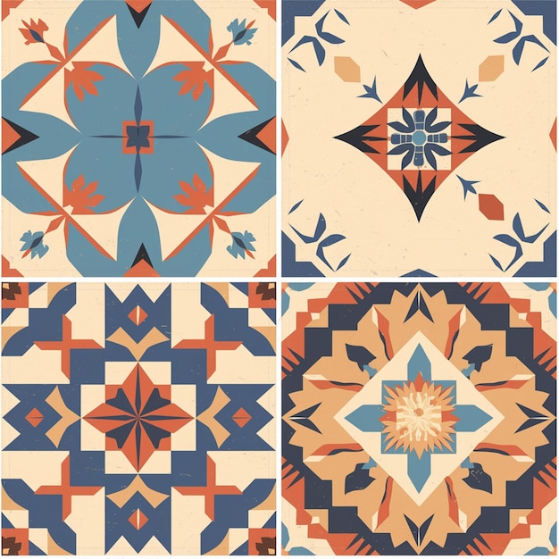 Vector traditional patterns of fez morocco