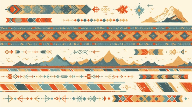 Vector traditional patterns of taiz yemen