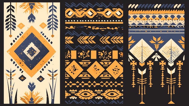 Vector traditional patterns of taiz yemen