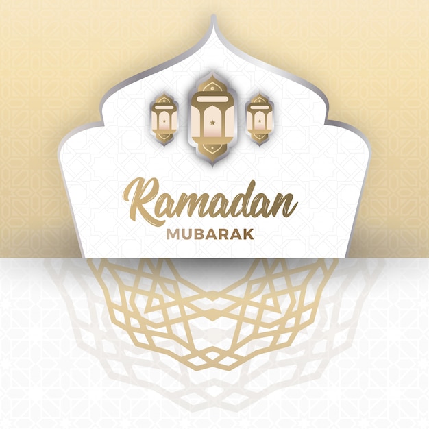 Traditional ramadan kareem festival card Premium 