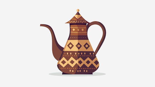 Vector traditional saudi coffee dallah