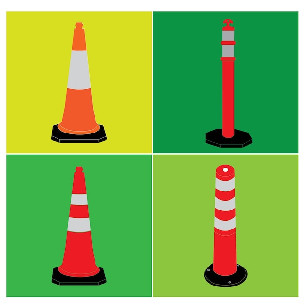 Traffic cone icon vector illustration symbol design