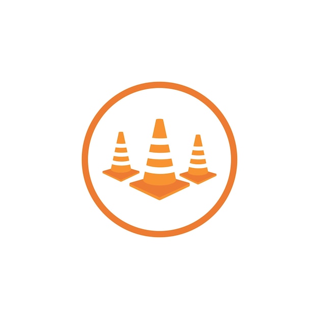 Traffic cone vector illustration design template