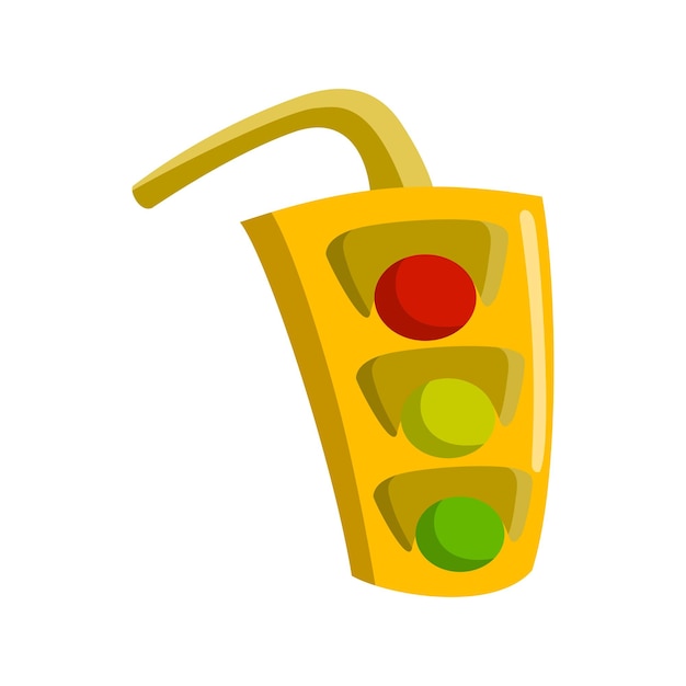 Traffic light flat vector illustration isolate on a white background