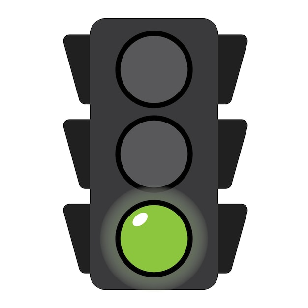 Traffic light green walk sign icon vector image