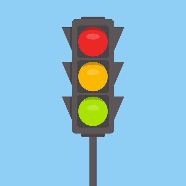 Traffic light. Green, yellow, red lights