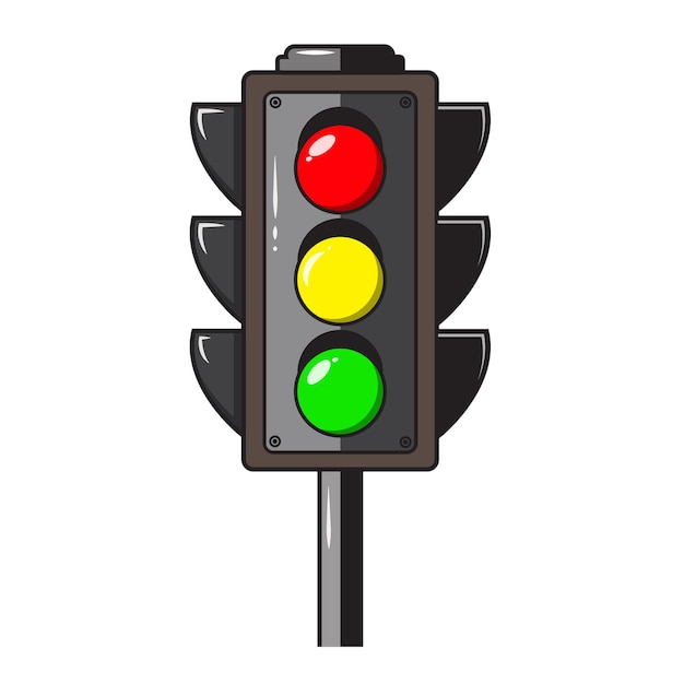 traffic light vector illustration. stoplight isolated background