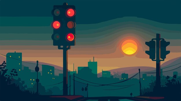 Vector traffic light vector illustration