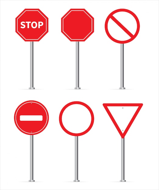 Traffic sign stop set