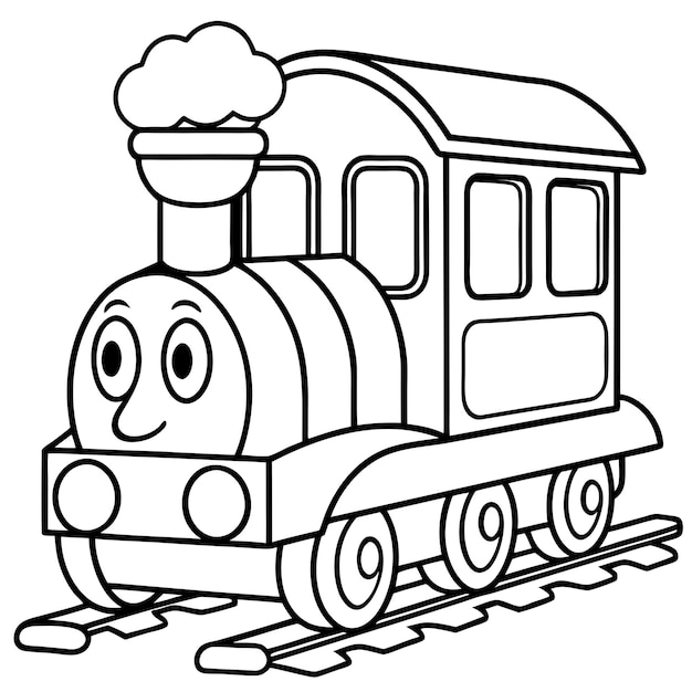 Vector train coloring pages exciting designs for train enthusiasts