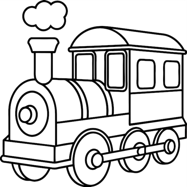 Vector train coloring pages exciting designs for train enthusiasts