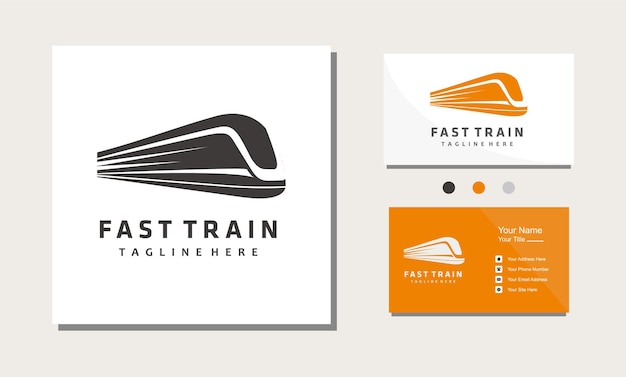 Train and fast transportation logo design vector illustration