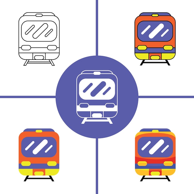 train in flat design style