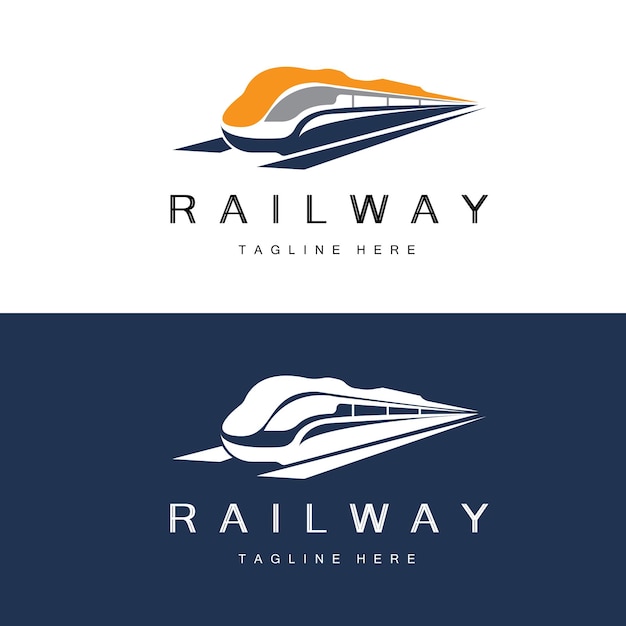 Train Logo Design Fast Train Track Vector Fast Transport Vehicle Illustration Design Fit Locomotive Railroad Company Land Transportation And Fast Delivery