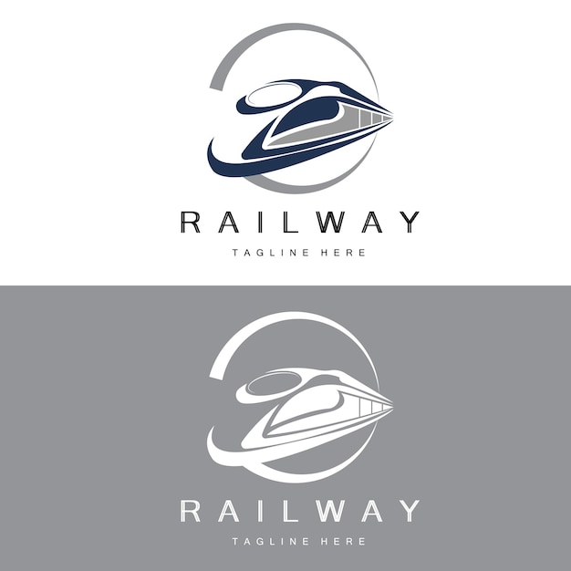 Train Logo Design Fast Train Track Vector Fast Transport Vehicle Illustration Design Fit Locomotive Railroad Company Land Transportation And Fast Delivery