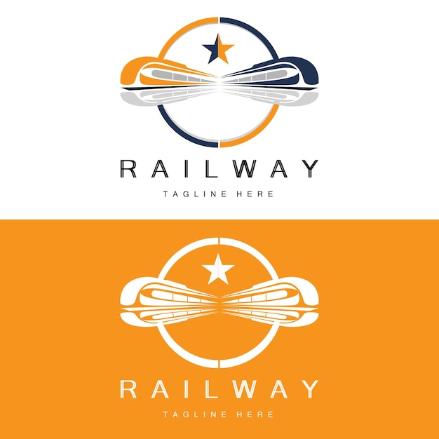 Train Logo Design Fast Train Track Vector Fast Transport Vehicle Illustration Design Fit Locomotive Railroad Company Land Transportation And Fast Delivery