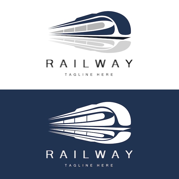 Train Logo Design Fast Train Track Vector Fast Transport Vehicle Illustration Design Fit Locomotive Railroad Company Land Transportation And Fast Delivery