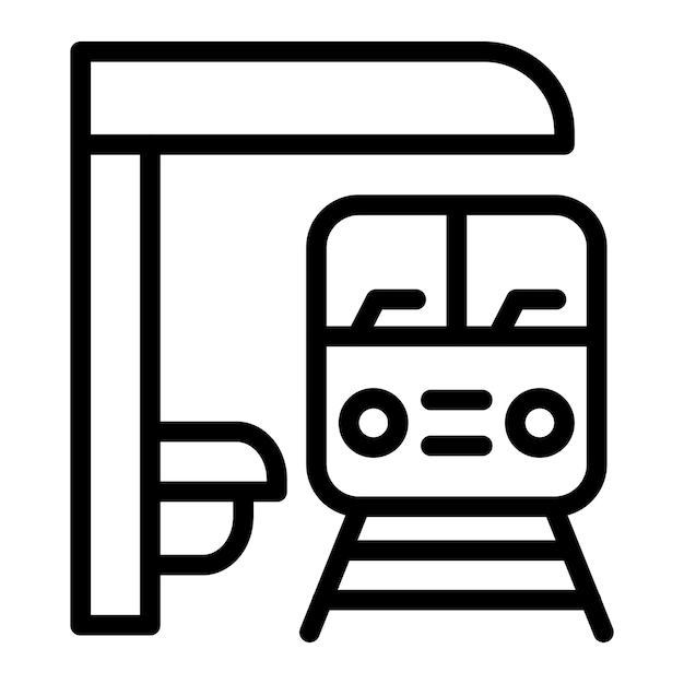 Train platform Vector Icon Design Illustration