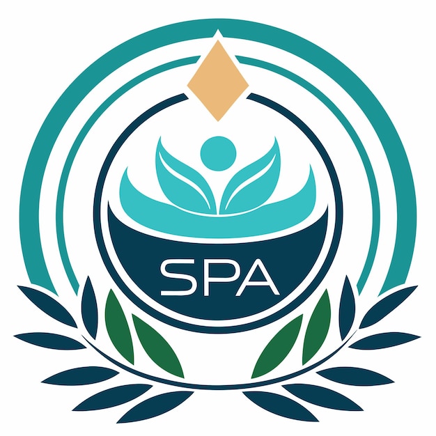 Vector tranquil escape designing unique spa logos with serene vector art