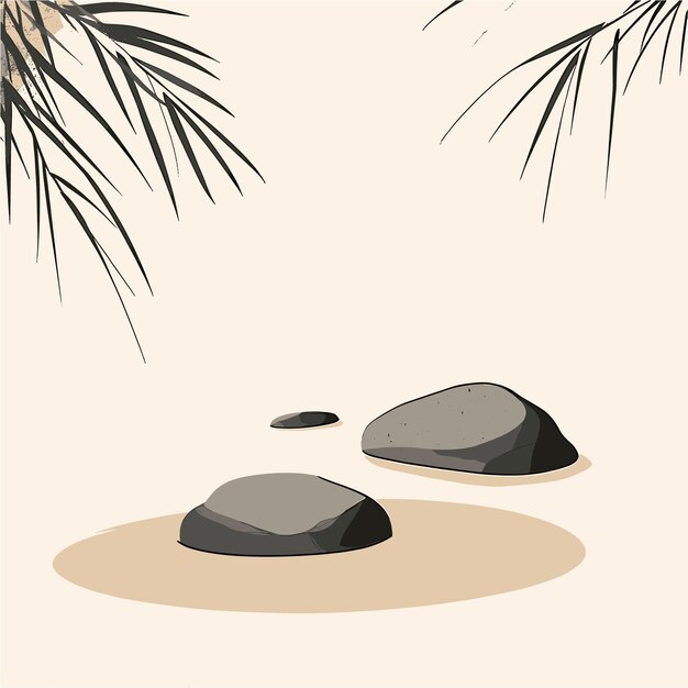 Vector tranquil zen garden scenes for serene spaces