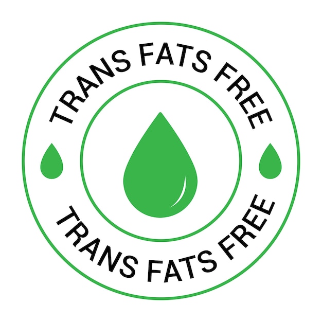 Trans fat free icon vector logo and graphic design