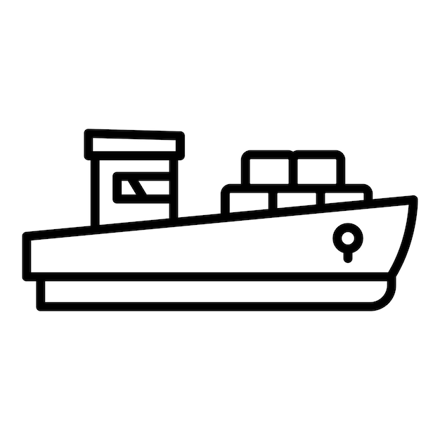 Transatlantic ferry icon Outline transatlantic ferry vector icon for web design isolated on white background