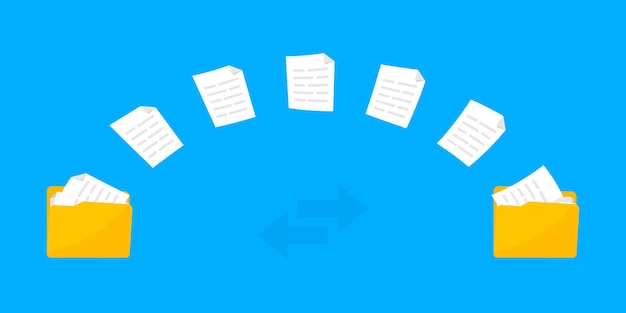 Transfer file Data exchange Folders with paper files File sharing Copy Transmission of documents