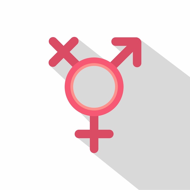 Transgender sign icon Flat illustration of transgender sign vector icon for web