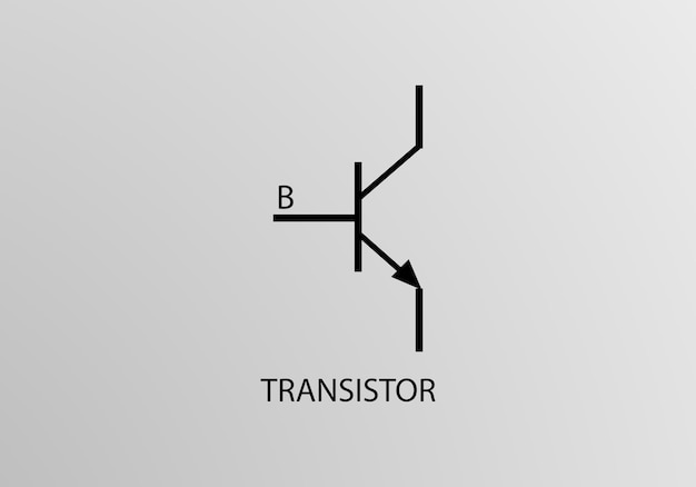 Transistor Symbol, Vector symbol design. Engineering Symbols.