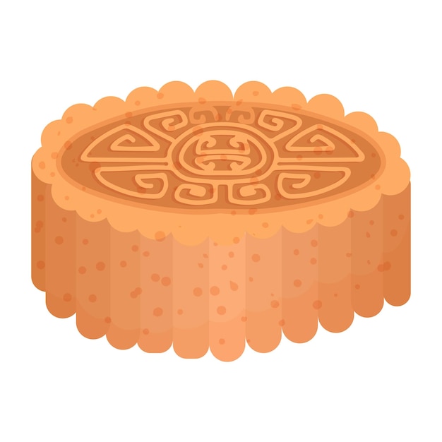 Translation Chinese Mooncake Happy Mid Autumn Festival Cakes has various patterns Vector illustration isolated on white background