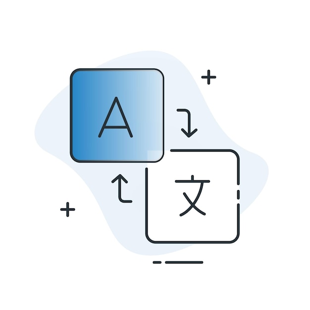 Translation Language Conversion Vector Icon Design