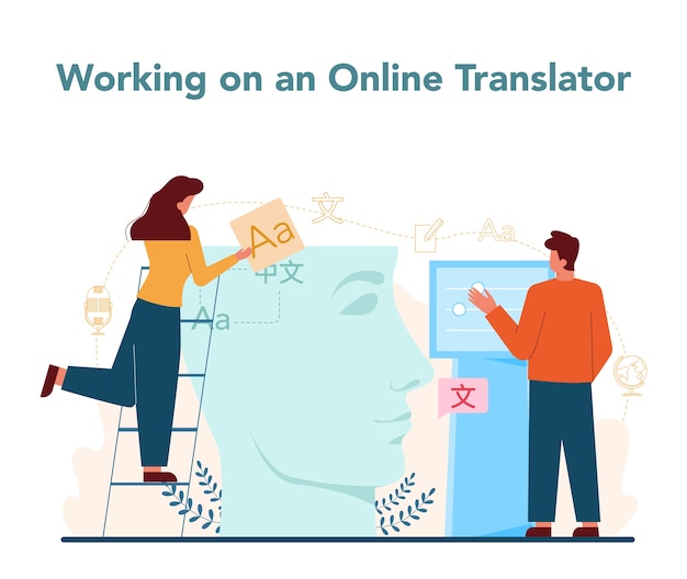 Translator and translation service concept.