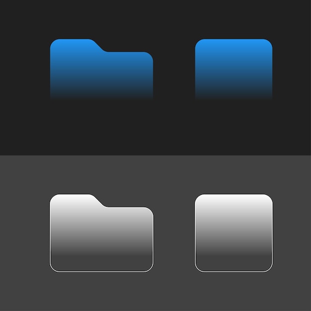 Vector translucent file icons set in web3 style....